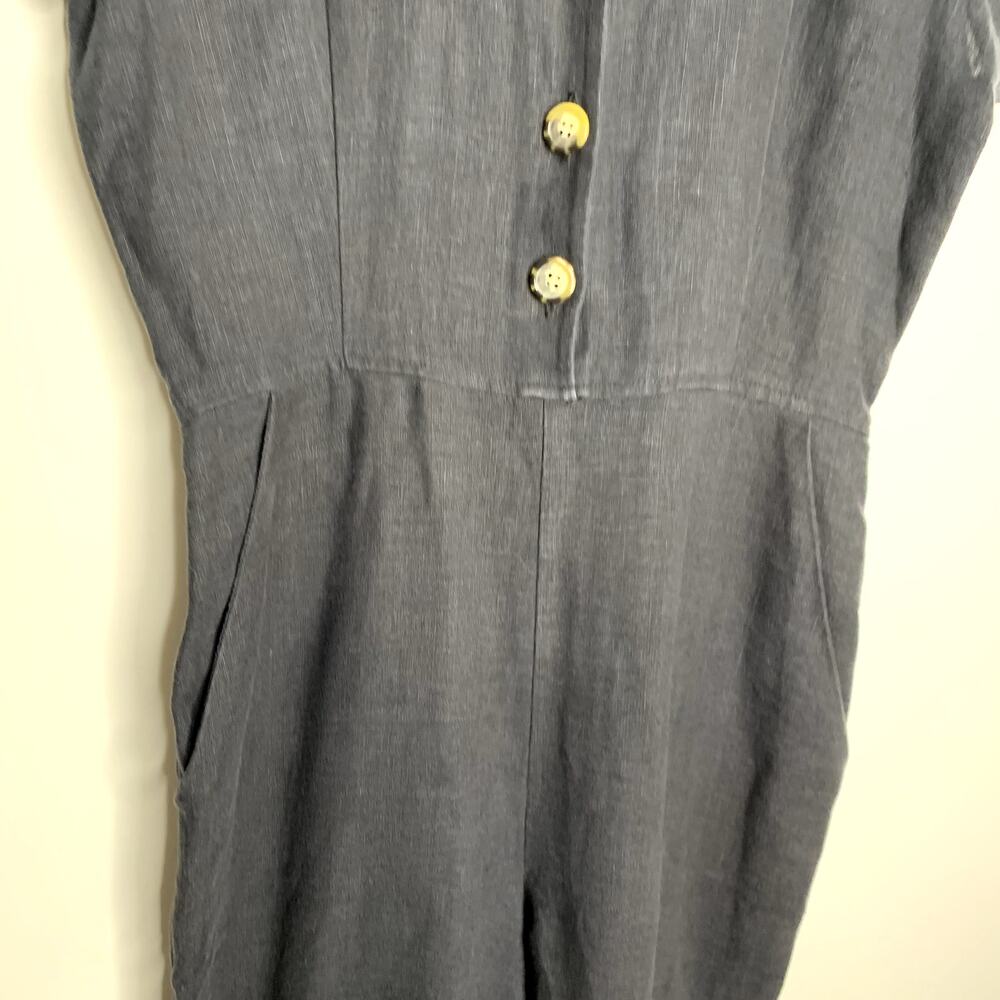 Christy Dawn Phoebe Jumper Noir Linen Black Jumpsuit Womens Small - Picture 9 of 16